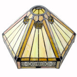 Tiffany Lamp Shade Only Werfactory® 12X10X6 Inch Yellow Hexagon Stained Glass Mission Lampshade Replacement Only