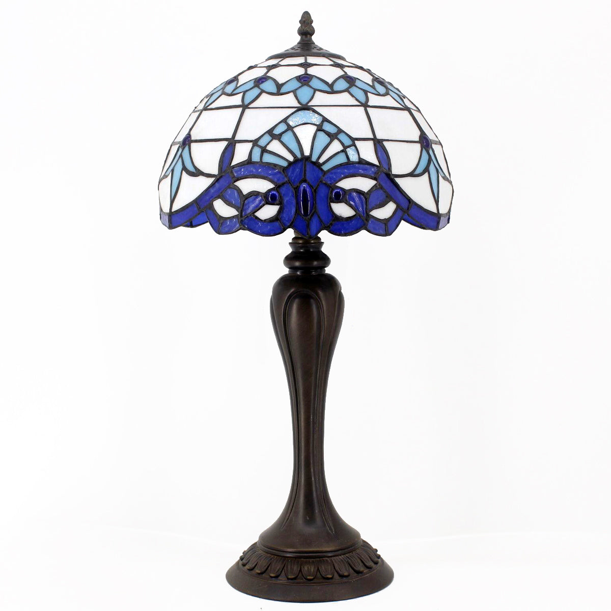Navy blue glass lamp hotsell