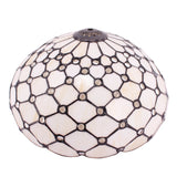 Tiffany Lamp Shade Replacement Werfactory® 12X6 Inch Cream Amber Stained Glass Bead Lampshade Only