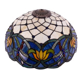 Stained Glass Lamp Shade Only Werfactory® Tiffany Lampshade Replacement 16X8 Inch Blue Lotus Flower