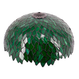 Tiffany Lamp Shade Replacement Werfactory® W16H7 Inch Green Stained Glass Wisteria Lampshade