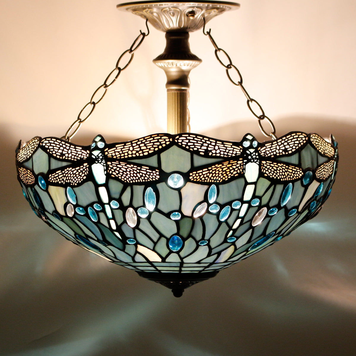 Werfactory® Tiffany Ceiling Lamp 16 Inch