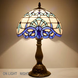 Tiffany Table Lamps Werfactory® Navy Blue Baroque Stained glass Light