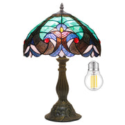 Stained Glass Lamp Werfactory® Green Liaison Tiffany Style Desk Light