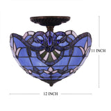 Werfactory® Tiffany Ceiling Lamp 12 Inch