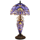 Tiffany Style Lamp Werfactory® Lavender Blue Purple Mother-Daughter Vase Light