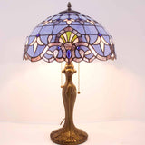 Tiffany Style Lamp Werfactory® Blue Purple Stained Glass Lavender Light