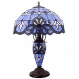 Tiffany Style Lamp Werfactory® Stained Glass Mother-Daughter Lavender Table Lamp