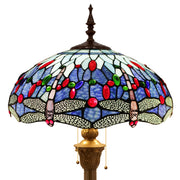 Stained Glass Floor Lamps Werfactory® Blue Tiffany Dragonfly Standing Reading Light