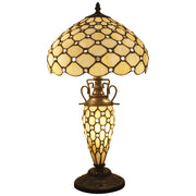 Tiffany Table Lamps Werfactory® Cream Stained Glass Mother-Daughter Light