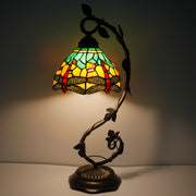 Tiffany Lamp Dragonfly Werfactory® Bedside Stained Glass Table Desk Light