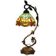 Tiffany Lamp Dragonfly Werfactory® Bedside Stained Glass Table Desk Light