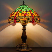 Tiffany Lamp Werfactory® Bedside Stained Glass Dragonfly Reading Light