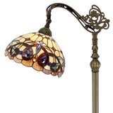 Gooseneck Tiffany Floor Lamp Werfactory® Stained Glass Serenity Victorian Arched Lamp