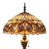 Tiffany Floor Standing Lamp Werfactory® Serenity Victorian Stained Glass Standing Reading Light