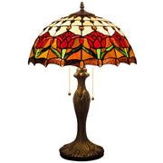 Tiffany Table Lamp Werfactory® Tulip Stained Glass Reading Desk Light