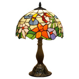 Tiffany Lamp Shade Replacement Werfactory® 12X6 Inch Cream Amber Stained Glass Hummingbird Lampshade Only