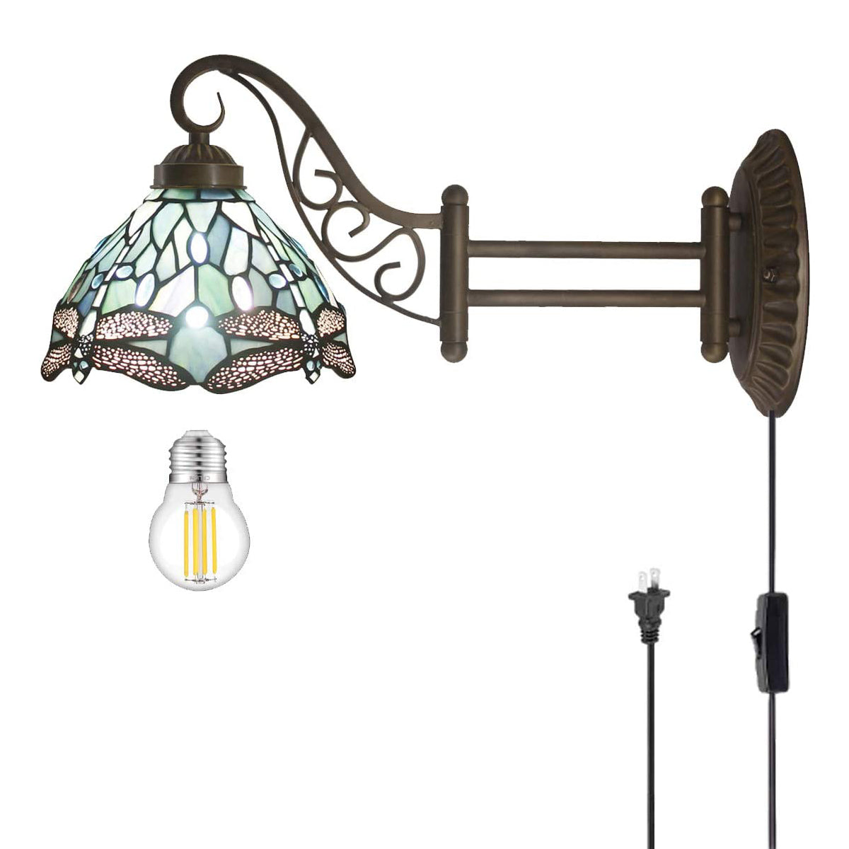 Werfactory® Tiffany Wall Lamp 8 Inch