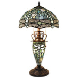 Stained Glass Lamp Werfactory® Tiffany Mother-Daughter Vase Desk Light