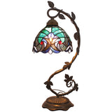 Tiffany Lamp Werfactory® Stained Glass Bedside Table Reading Desk Light