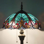 Stained Glass Standing Lamps Werfactory® Green Brown Liaison Tiffany Light