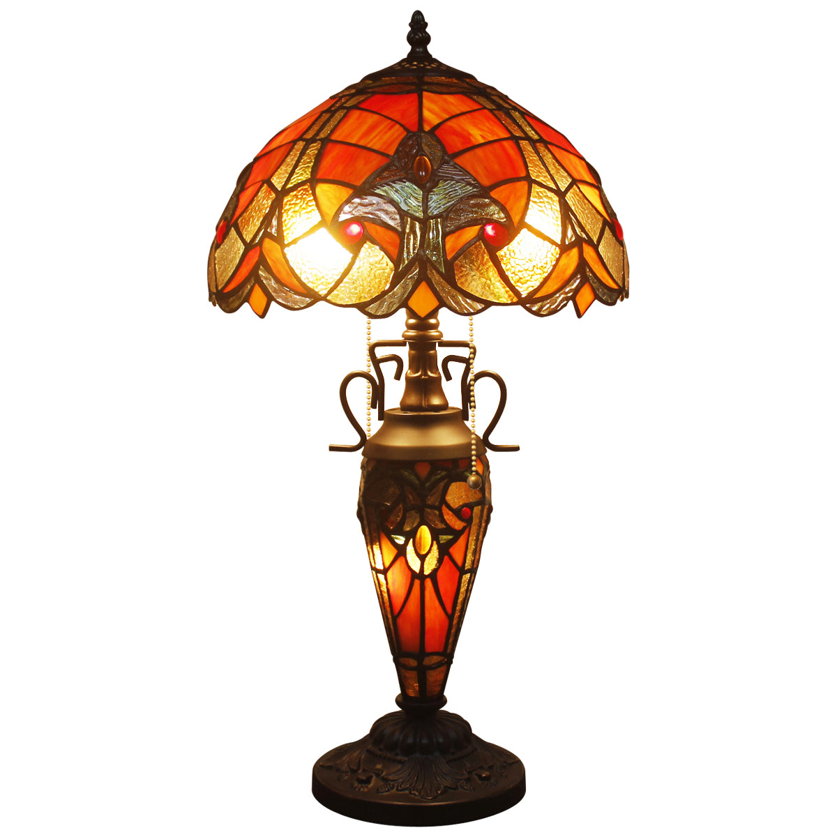 12 inch Stained Glass Lampshade Only Werfactory®  Fit for Tiffany Table Lamp