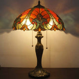 Tiffany Lamps Werfactory® Red Liaison Stained Glass Desk Reading Light