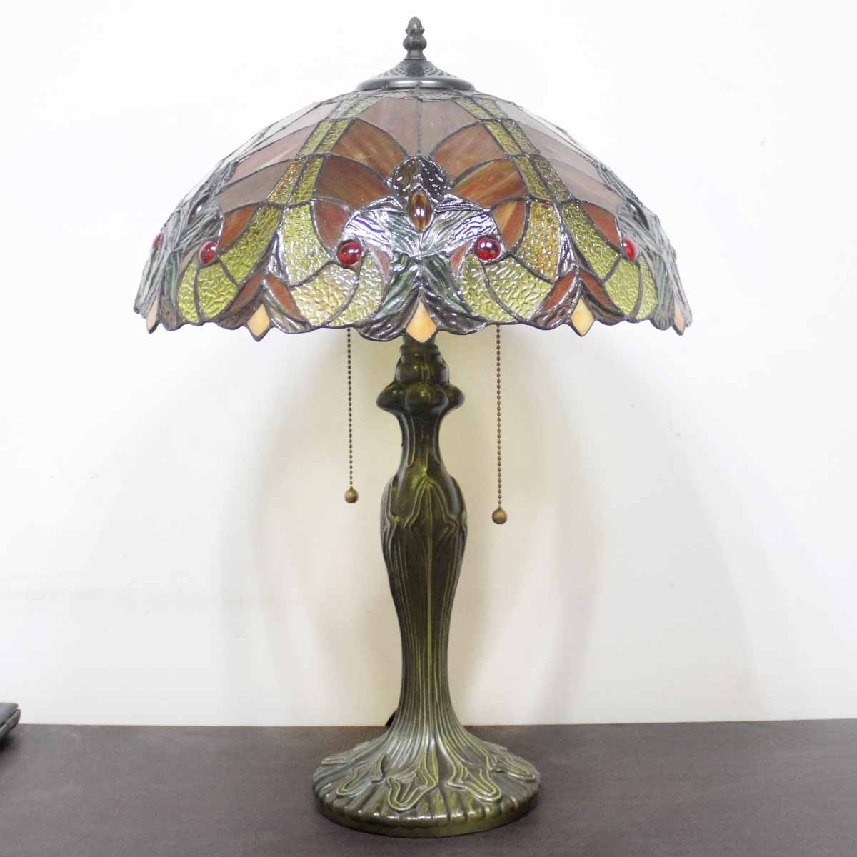 Tiffany Lamps Werfactory® Red Liaison Stained Glass Desk Reading