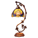 Tiffany Lamps Werfactory® Yellow Liaison Stained Glass Desk Reading Light