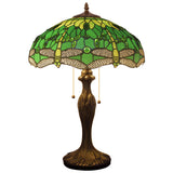 Stained Glass Table Lamp Werfactory® Tiffany Style Dragonfly Bedside Desk Reading Light