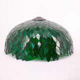 Tiffany Lamp Shade Replacement Werfactory® W16H7 Inch Green Stained Glass Wisteria Lampshade