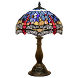 Tiffany Style Lamps Werfactory® Blue Red Stained Glass Dragonfly Style