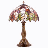 Tiffany Table Lamp Werfactory® Stained Glass Style Maple Leaf Bedside Lamp