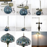 Floor Lamp Base Replacement Only Werfactory® For Tiffany Stained Glass Lampshade